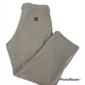 Carhartt Dungaree Fit Mens 42x34 Carpenter Tan Denim Jeans B151 Tan